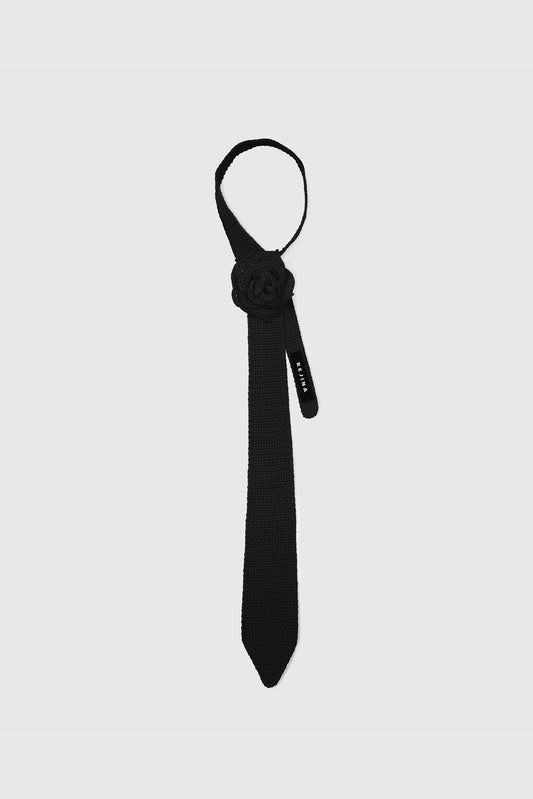 Rosette Tie in Black