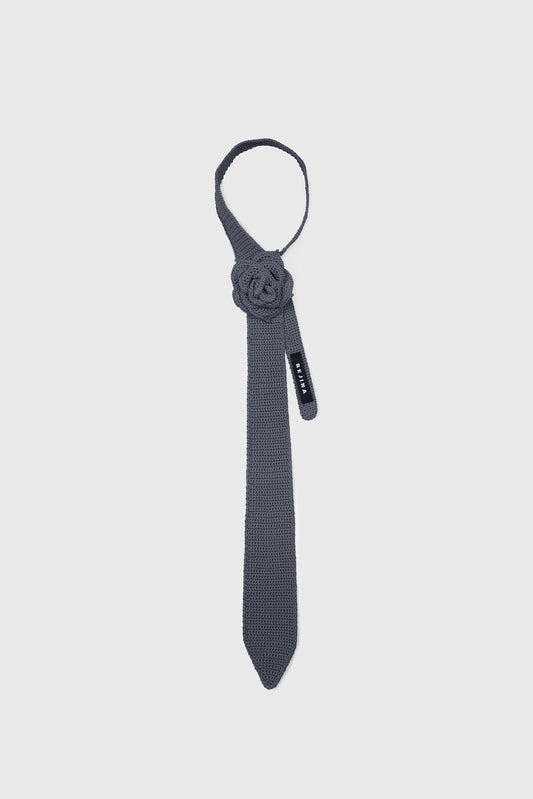 Rosette Tie in Grey