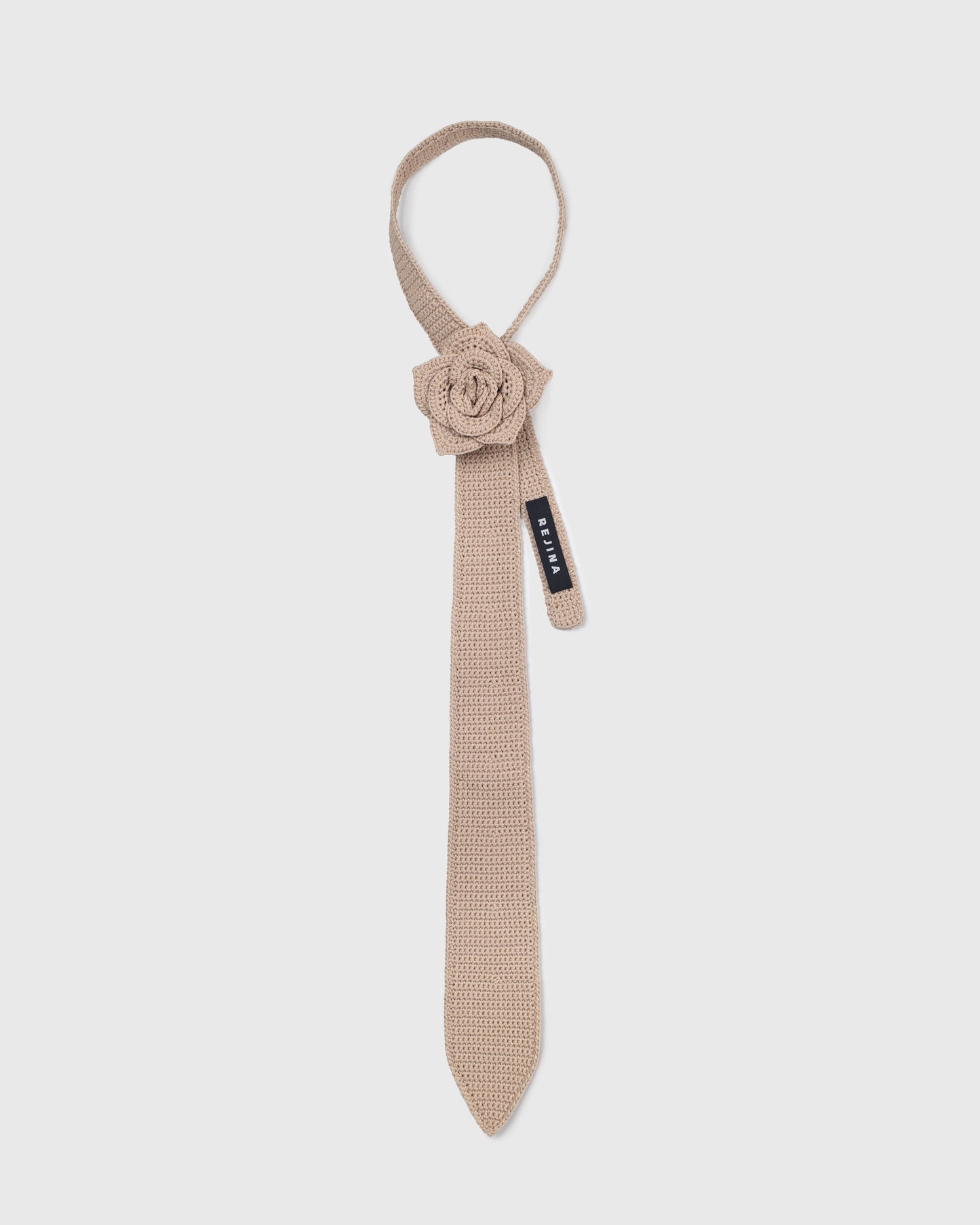 Rosette Tie in Beige