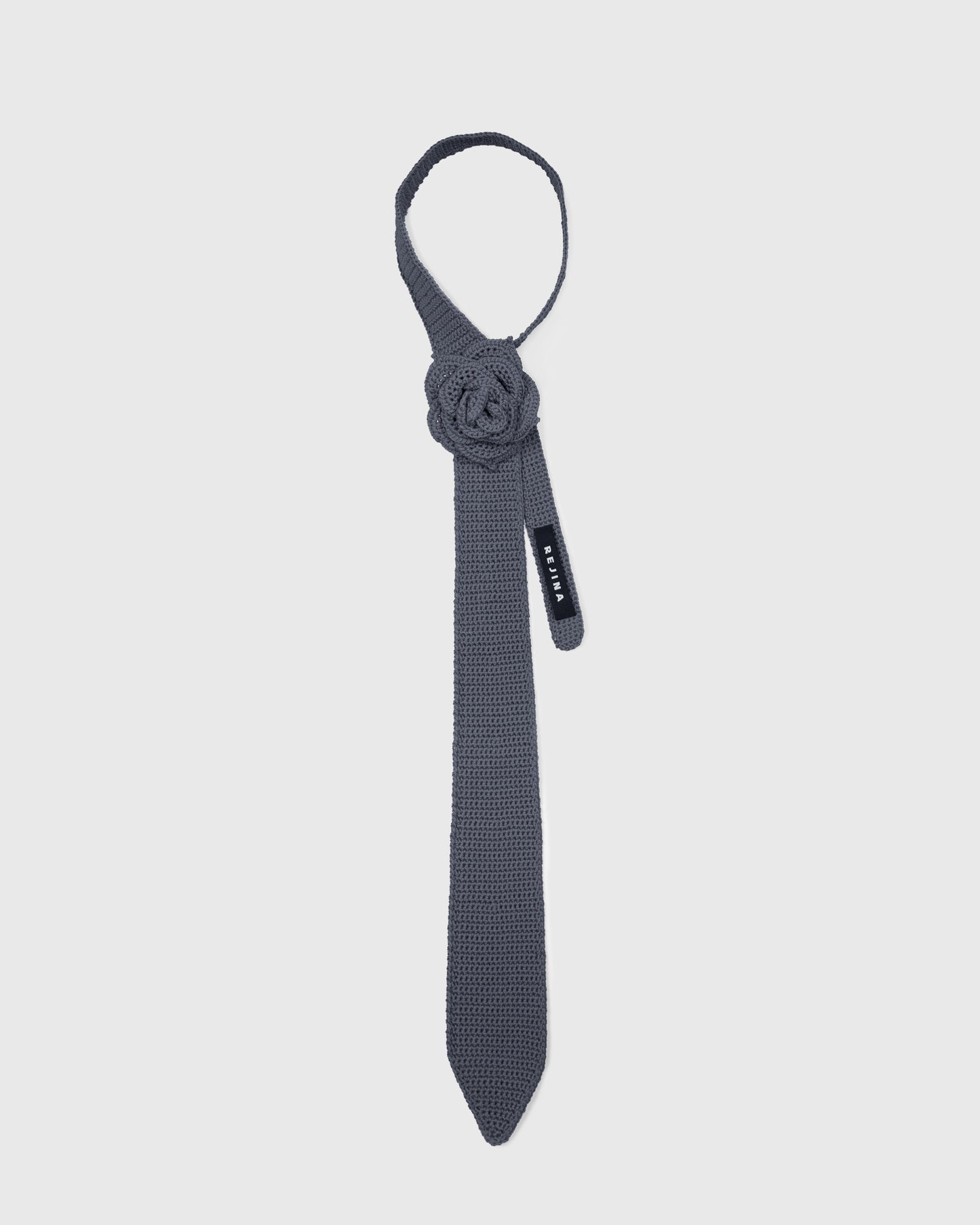 Rosette Tie in Grey