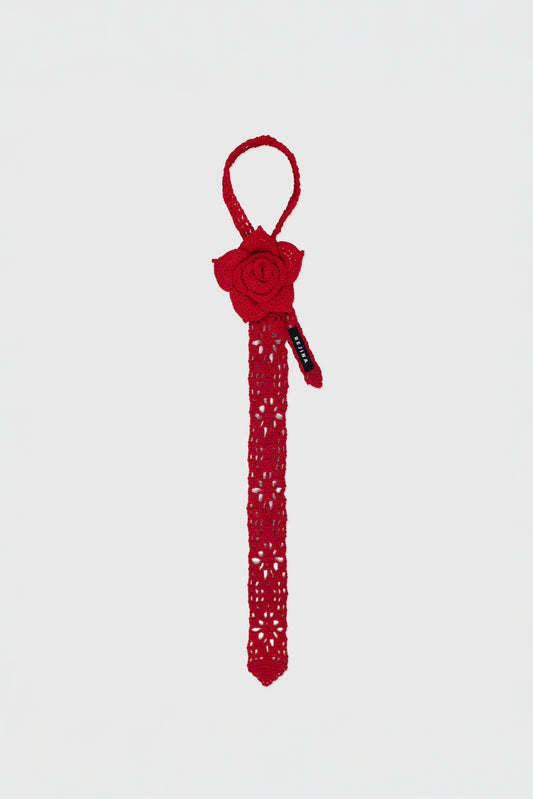Granny Rosette Tie in Red