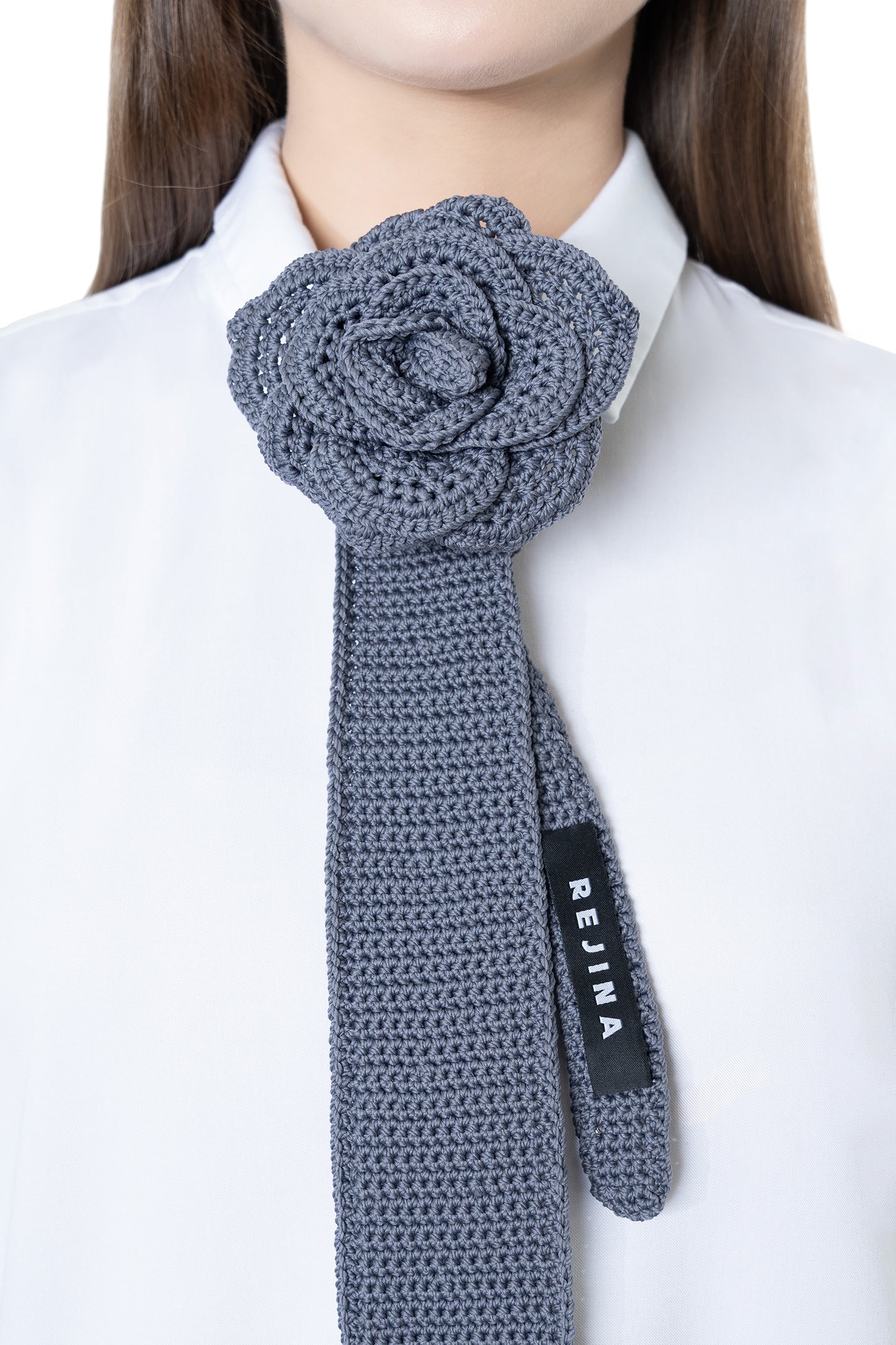 Rosette Tie in Grey